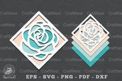 Flowers Layered Papercut SVG Bundle - CraftNest - Digital Crafting and Art