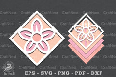 Flowers Layered Papercut SVG Bundle - CraftNest - Digital Crafting and Art