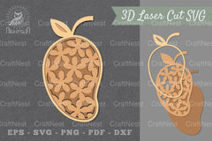 Mango Flowers Lasercut Decoration Clipart Bundle - CraftNest - Digital Crafting and Art