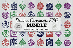 Flowers Ornament Earring SVG Bundle - CraftNest - Digital Crafting and Art