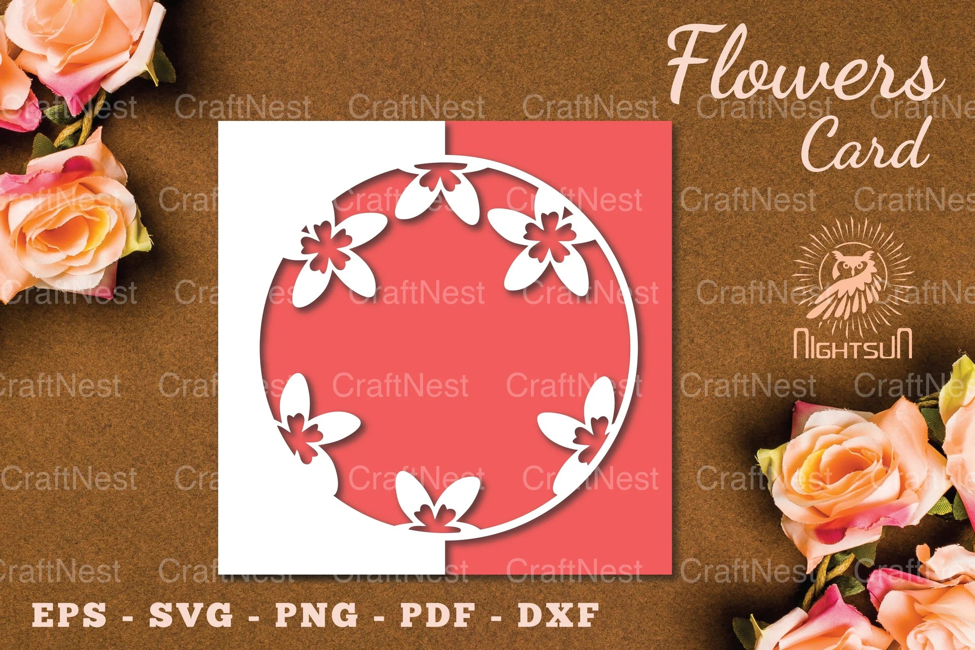Flowers Papercut Card SVG Bundle - CraftNest - Digital Crafting and Art