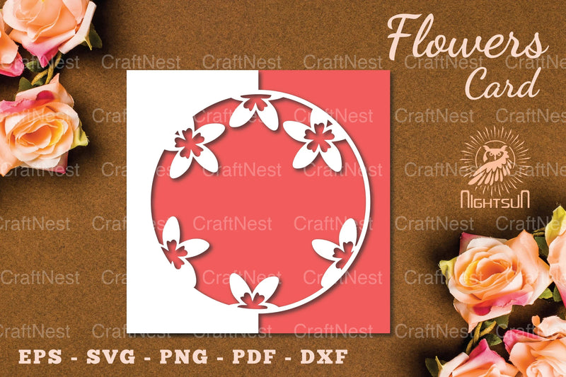 Flowers Papercut Card SVG Bundle - CraftNest - Digital Crafting and Art