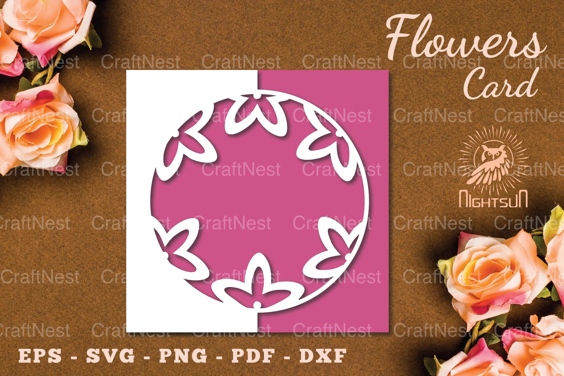 Flowers Papercut Card SVG Bundle - CraftNest - Digital Crafting and Art