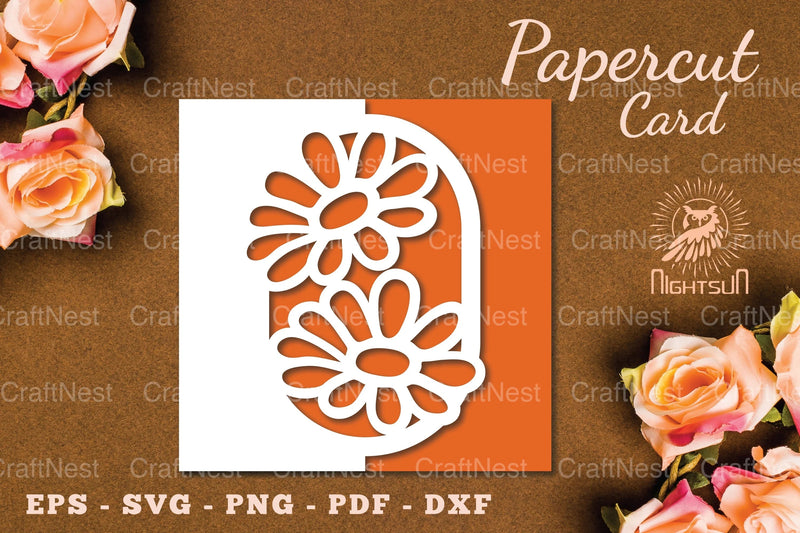 Papercut Card SVG Flowers Clipart Bundle - CraftNest - Digital Crafting and Art