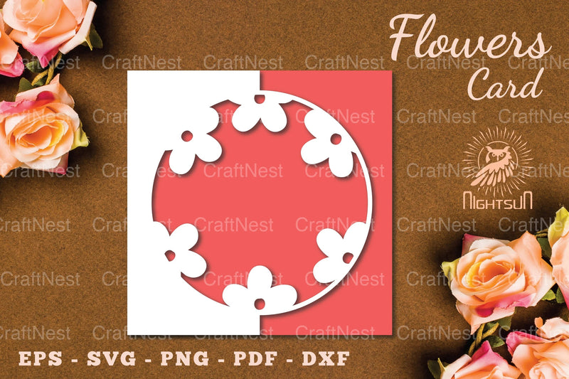 Flowers Papercut Card SVG Bundle - CraftNest - Digital Crafting and Art