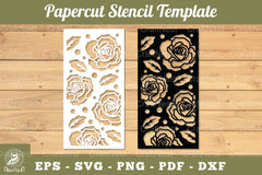 Flowers Papercut Stencil Clipart Bundle - CraftNest - Digital Crafting and Art