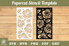 Flowers Papercut Stencil Clipart Bundle
