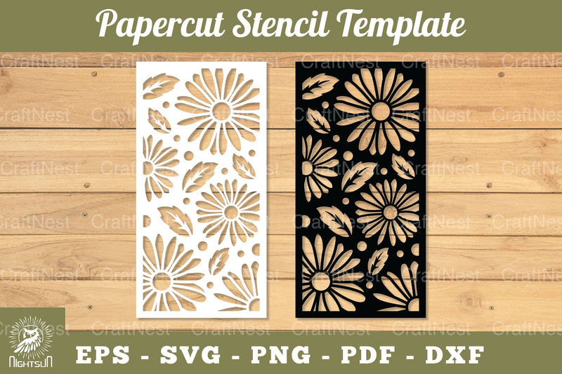 Flowers Papercut Stencil Clipart Bundle - CraftNest - Digital Crafting and Art