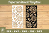 Flowers Papercut Stencil Clipart Bundle