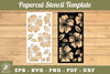 Flowers Papercut Stencil Clipart Bundle