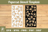 Flowers Papercut Stencil Clipart Bundle