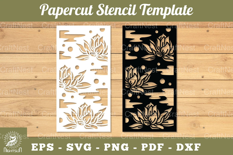 Flowers Papercut Stencil Clipart Bundle - CraftNest - Digital Crafting and Art