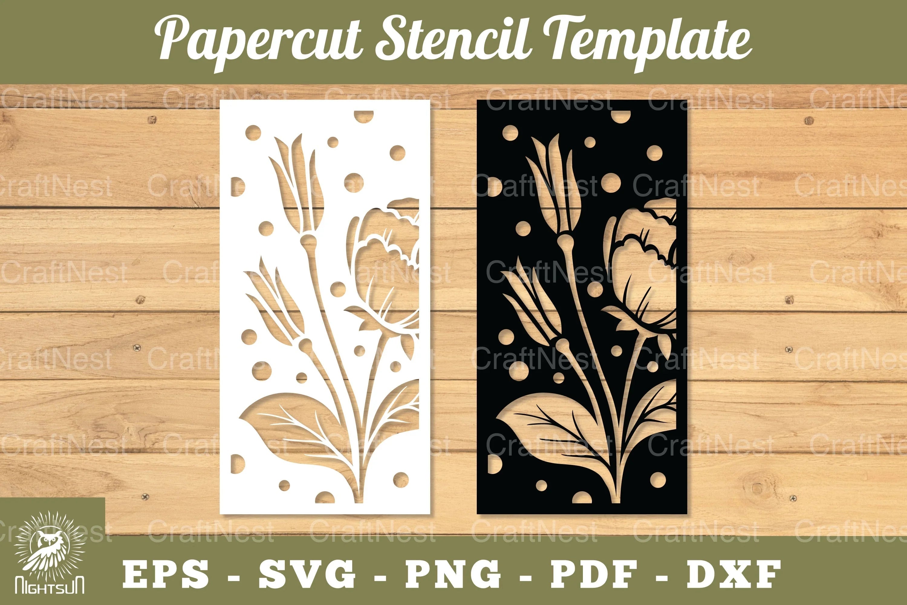 Flowers Papercut Stencil Clipart Bundle - CraftNest - Digital Crafting and Art