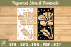 Flowers Papercut Stencil Clipart Bundle