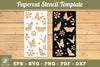 Flowers Papercut Stencil Clipart Bundle