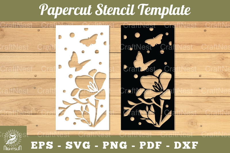 Flowers Papercut Stencil Clipart Bundle - CraftNest - Digital Crafting and Art