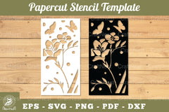 3843 Flowers Papercut Stencil Clipart Bundle - CraftNest - Digital Crafting and Art