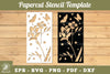 Flowers Papercut Stencil Clipart Bundle