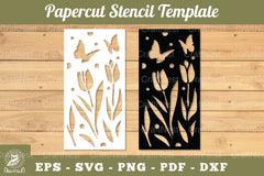 Flowers Papercut Stencil Clipart Bundle - CraftNest - Digital Crafting and Art