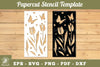Flowers Papercut Stencil Clipart Bundle