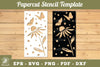 Flowers Papercut Stencil Clipart Bundle