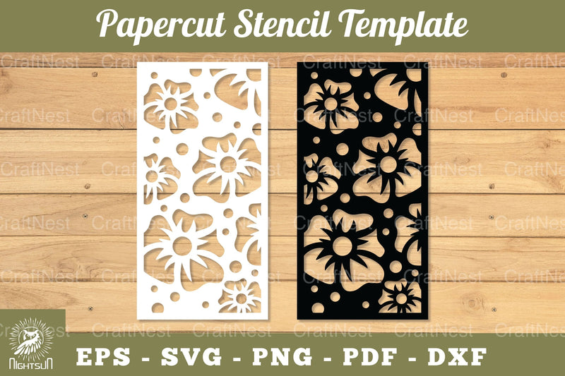 Flowers Papercut Stencil Clipart Bundle - CraftNest - Digital Crafting and Art