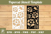 Flowers Papercut Stencil Clipart Bundle