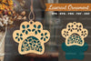 Flowers Paw Laser Cut Ornament Clipart Bundle
