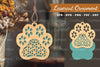 Flowers Paw Laser Cut Ornament Clipart Bundle