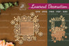 Flowers Rectangular Laser Cut Decoration Clipart Bundle