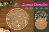 Flowers Round Laser Cut Decoration Clipart Bundle