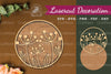 Flowers Round Laser Cut Decoration Clipart Bundle