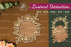 Flowers Round Laser Cut Decoration Clipart Bundle