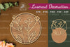 Flowers Round Laser Cut Decoration Clipart Bundle