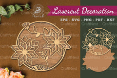 Flowers Round Laser Cut Decoration Clipart Bundle - CraftNest - Digital Crafting and Art