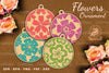 Flowers Round Ornament Clipart Bundle