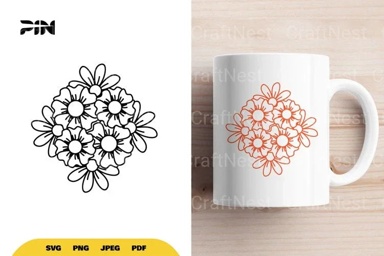 Flowers Cut File SVG Bundle - CraftNest - Digital Crafting and Art