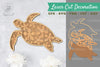 Sea Turtle 3D Lasercut Decoration Clipart Bundle
