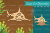 Shark Laser Cut Flower Decoration Clipart Bundle