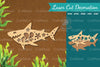 Shark Laser Cut Flower Decoration Clipart Bundle