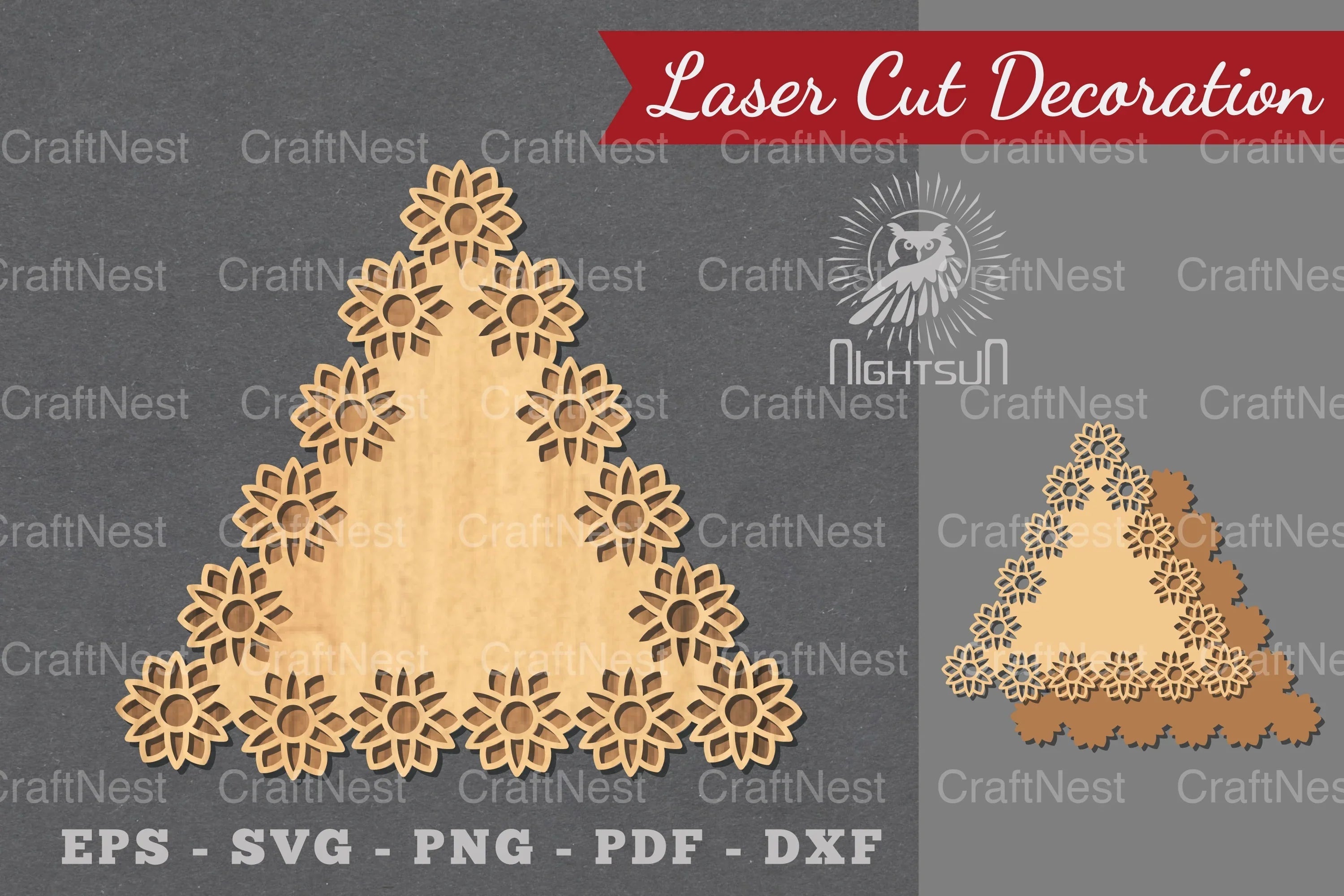 Laser Cut Flower Sign Decoration Bundle - CraftNest - Digital Crafting and Art