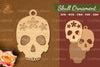 Flowers Skull Laser Cut Ornament Clipart Bundle