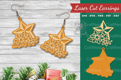 Star Laser Cut Flower Earrings - Jewelry Design - CraftNest - Digital Crafting and Art