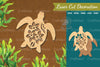 Turtle Flowers Laser Cut Decoration Clipart Bundle