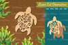 Turtle Flowers Laser Cut Decoration Bundle