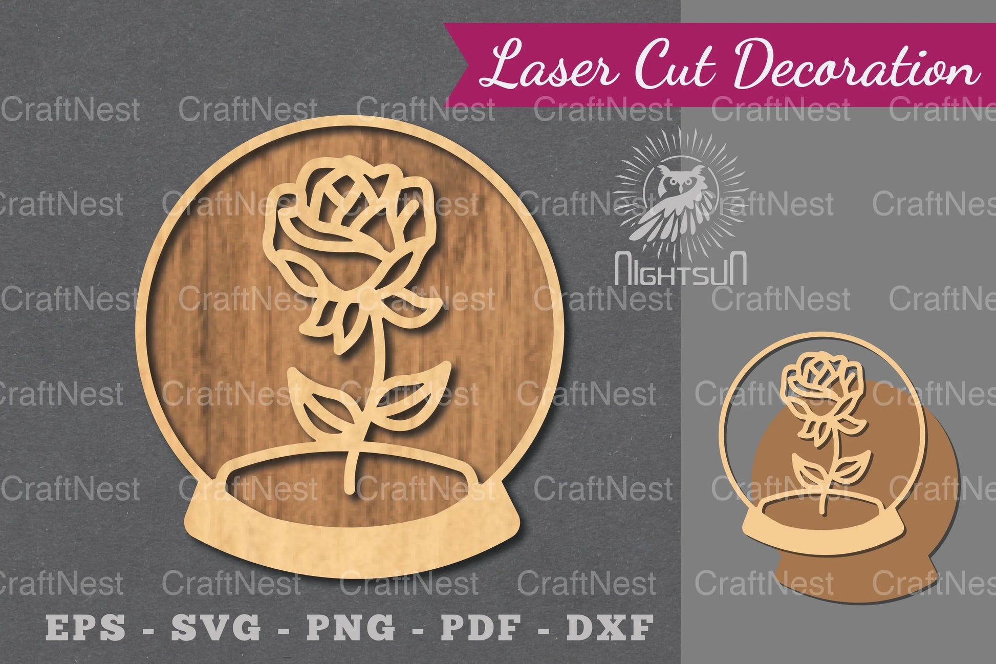 Flowers in Ball Laser Cut Decoration Clipart Bundle - CraftNest - Digital Crafting and Art