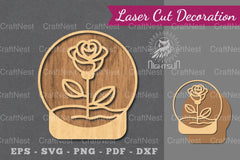 Flowers in Ball Laser Cut Decoration Clipart Bundle - CraftNest - Digital Crafting and Art