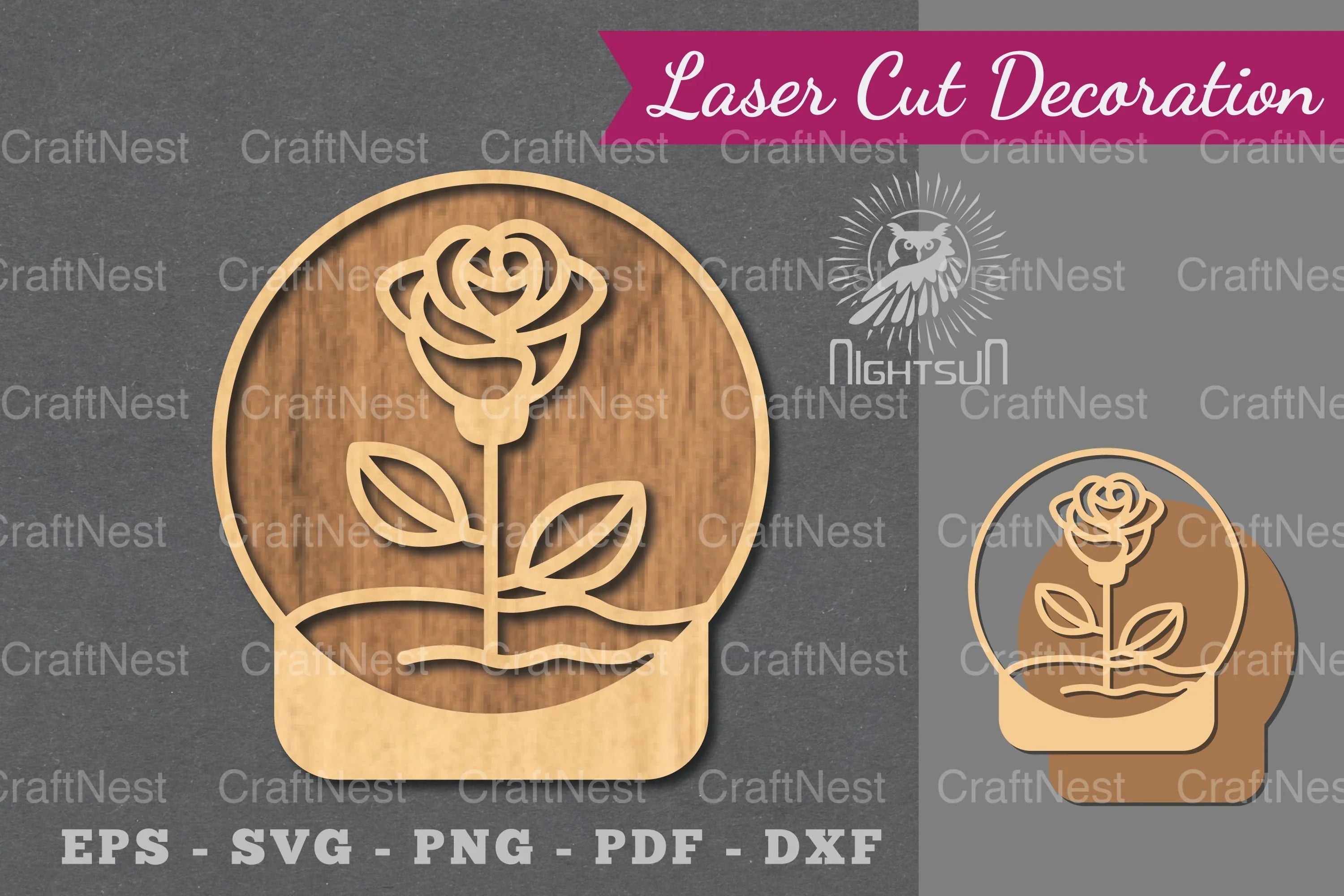 Flowers in Ball Laser Cut Decoration Clipart Bundle - CraftNest - Digital Crafting and Art