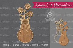 Laser Cut Flower Lamp Decoration Clipart Bundle - CraftNest - Digital Crafting and Art