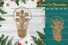Laser Cut Flower Lamp Decoration Clipart Bundle